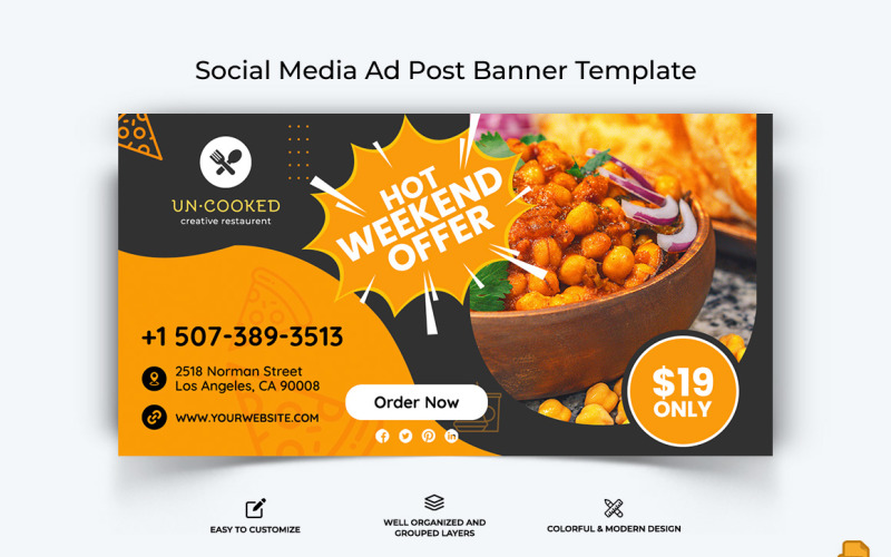 Alimentation et restaurantFacebook Ad Banner Design-049