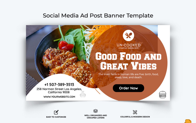 Alimentation et restaurantFacebook Ad Banner Design-052