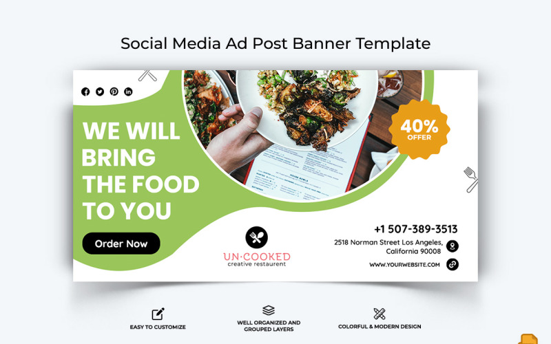 Alimentation et restaurantFacebook Ad Banner Design-054