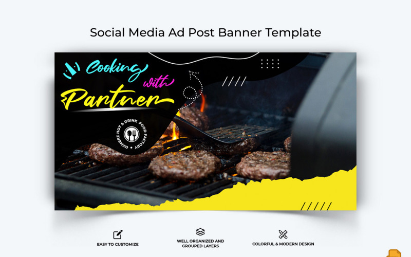 Essen und RestaurantFacebook-Werbebanner-Design-019