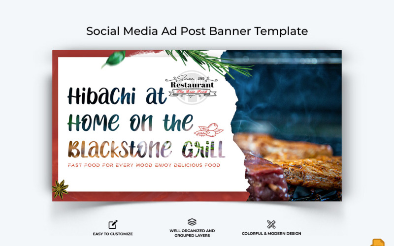 Essen und RestaurantFacebook-Werbebanner-Design-027