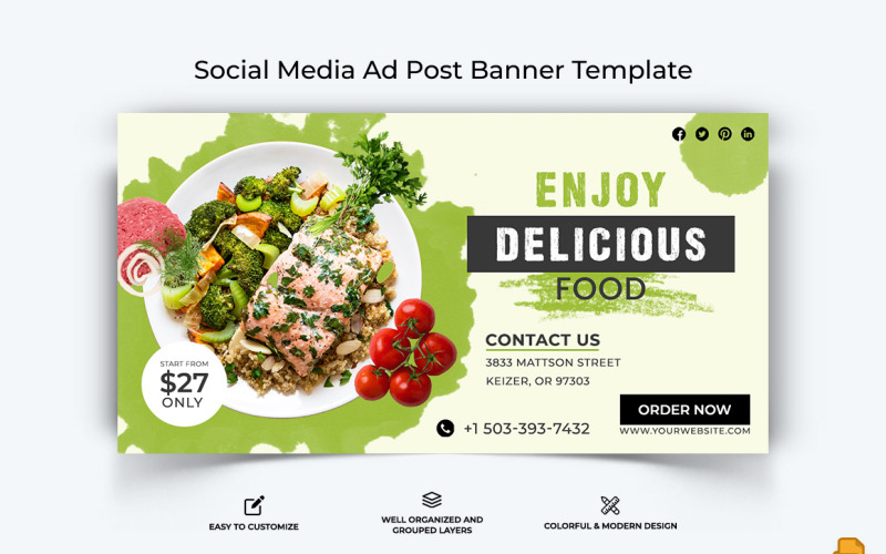 Yemek ve RestoranFacebook Reklam Banner Tasarımı-037
