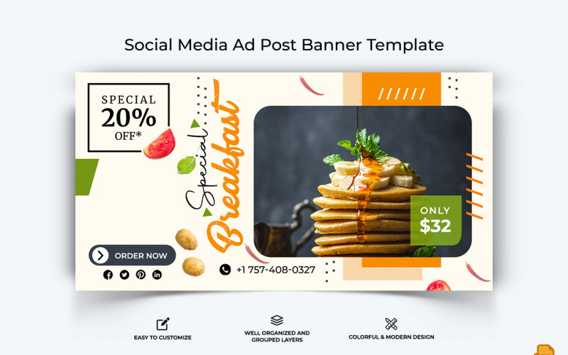 Yemek ve RestoranFacebook Reklam Banner Tasarımı-040