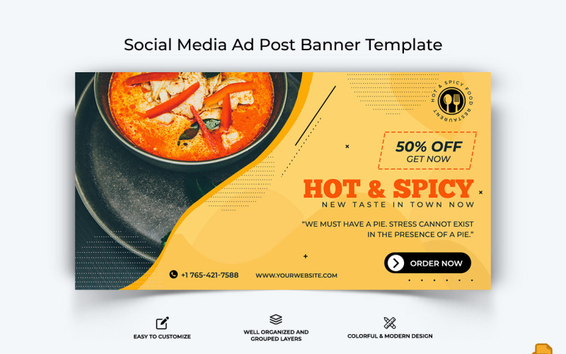 Yemek ve RestoranFacebook Reklam Banner Tasarımı-041