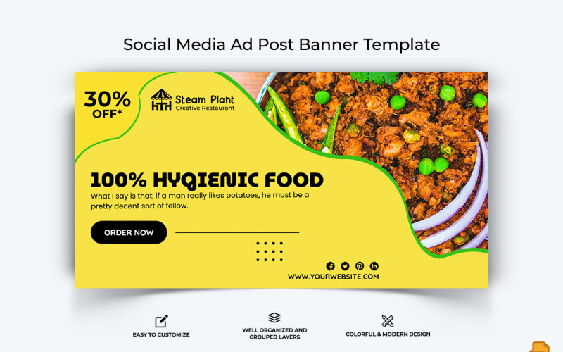 Yemek ve RestoranFacebook Reklam Banner Tasarımı-060