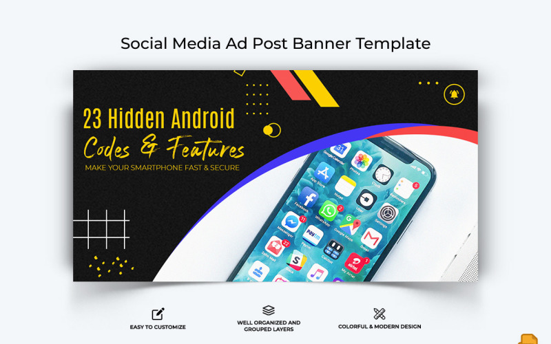 Consejos y trucos para dispositivos móviles Facebook Ad Banner Design-007
