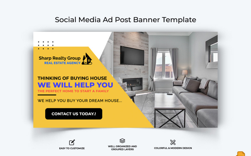 Fastigheter Facebook Ad Banner Design-006