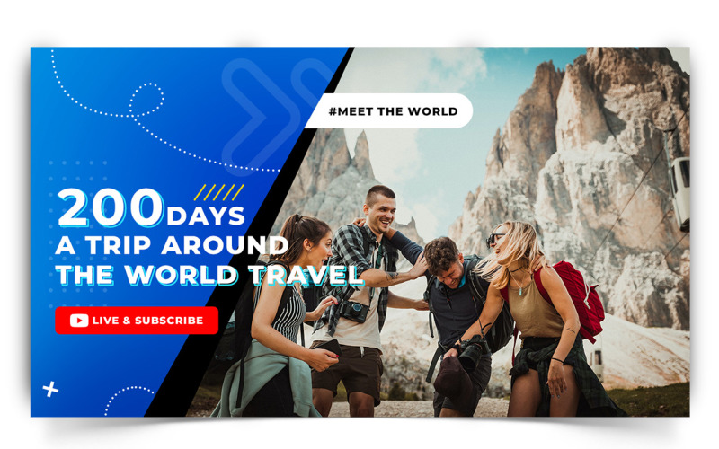 Travel and Tour YouTube Thumbnail Design Template-08