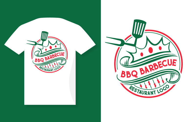 Barbacoa Barbacoa Parrilla Restaurante Logotipo