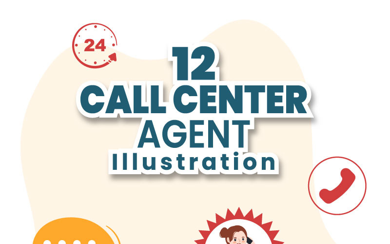 12 Иллюстрация агента колл-центра