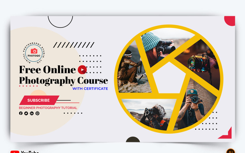 Photography YouTube Thumbnail Design -10 - TemplateMonster