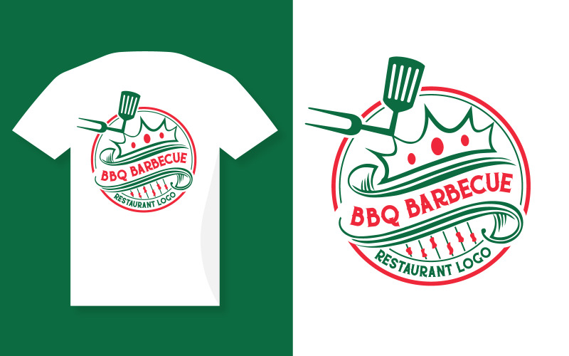 Progettazione del logo del ristorante BBQ Barbecue Grill