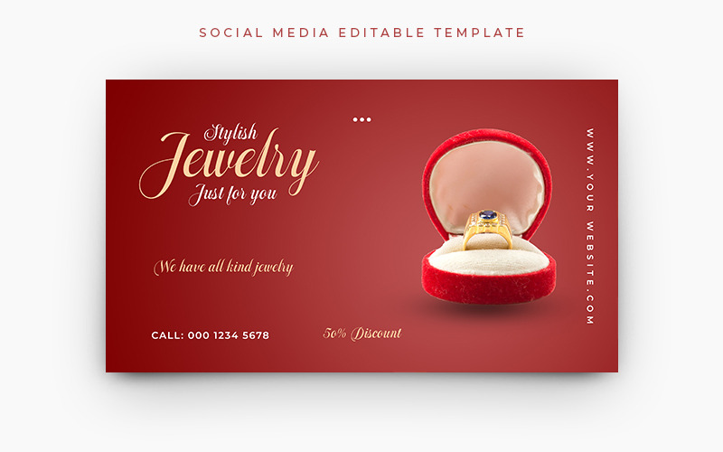 Smyckesförsäljning Social Media Web Banner Mall Design