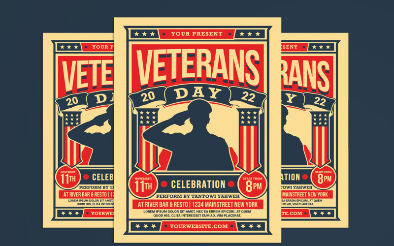 Veterans Day Flyer Graphics, Designs & Templates