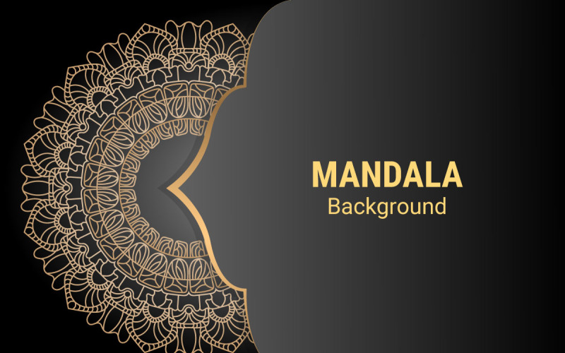 Circulaire patroon mandala zwarte achtergrond