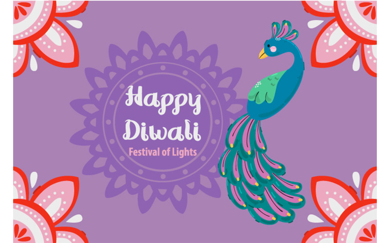 Diwali Festival Achtergrond Illustratie