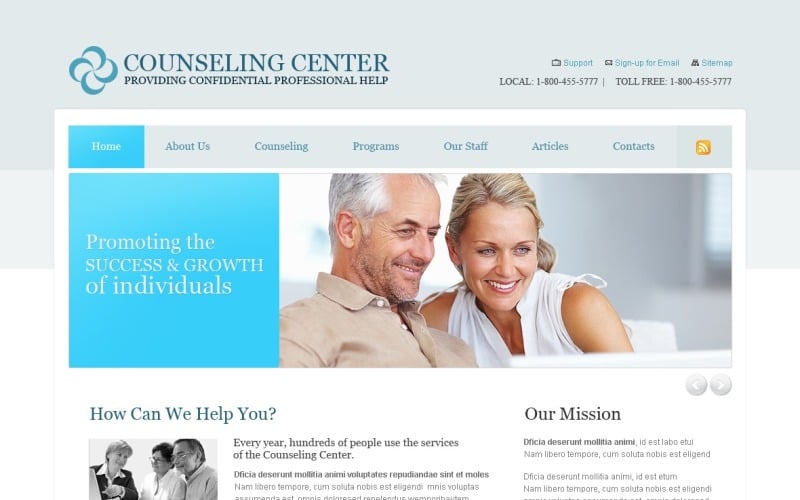 Counseling Website Template #28442 TemplateMonster
