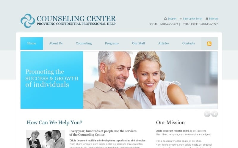 Counseling Website Template 28442 TemplateMonster
