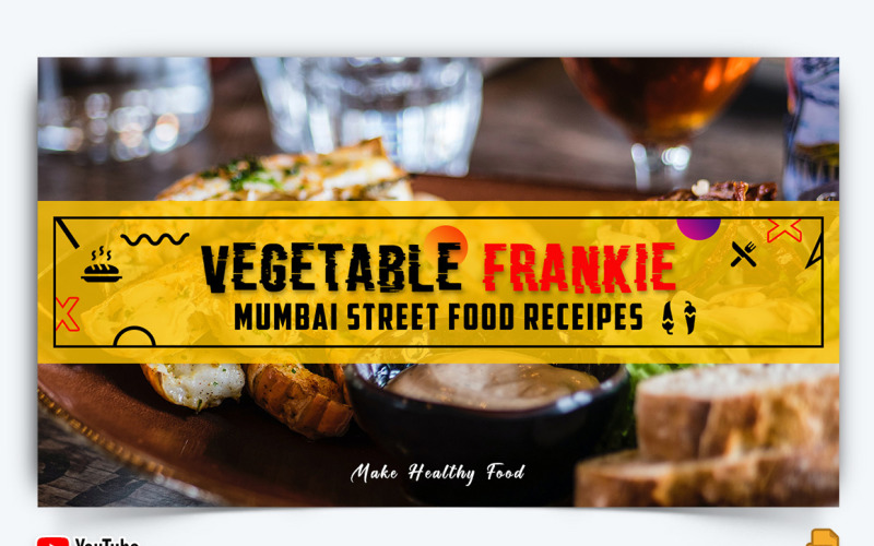 Food and Restaurant YouTube Thumbnail Design -006