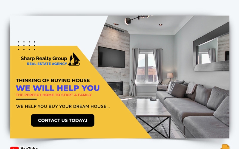 Real Estate YouTube Thumbnail Design 006 TemplateMonster