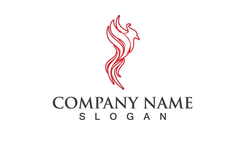 Феникс птица логотип и символ вектор элемент дизайна V21