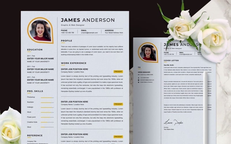 James / Modello di curriculum CV 2022