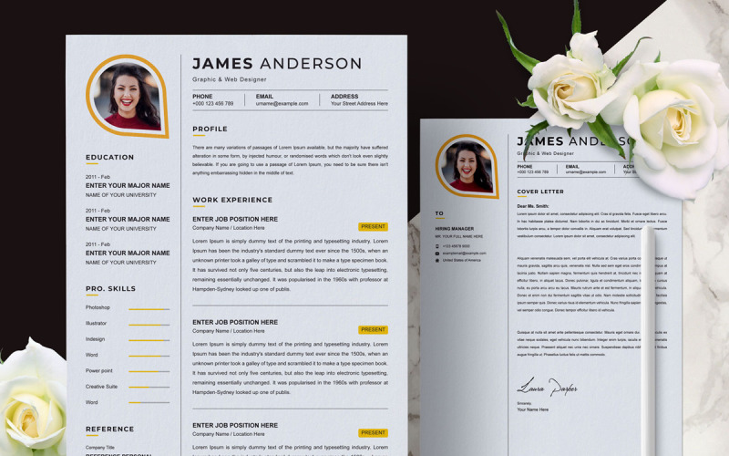 James / Resume Template CV 2022 #284445 - TemplateMonster