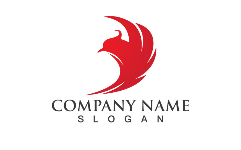 Phoenix Bird Logo En Symbool Vector Element Ontwerp V1