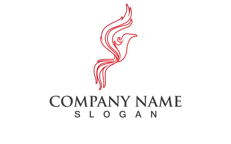 Phoenix Bird Logo et symbole Vector Element Design V5