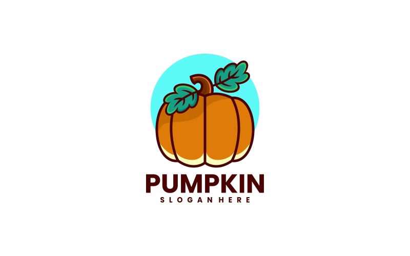 Modèle de logo simple citrouille