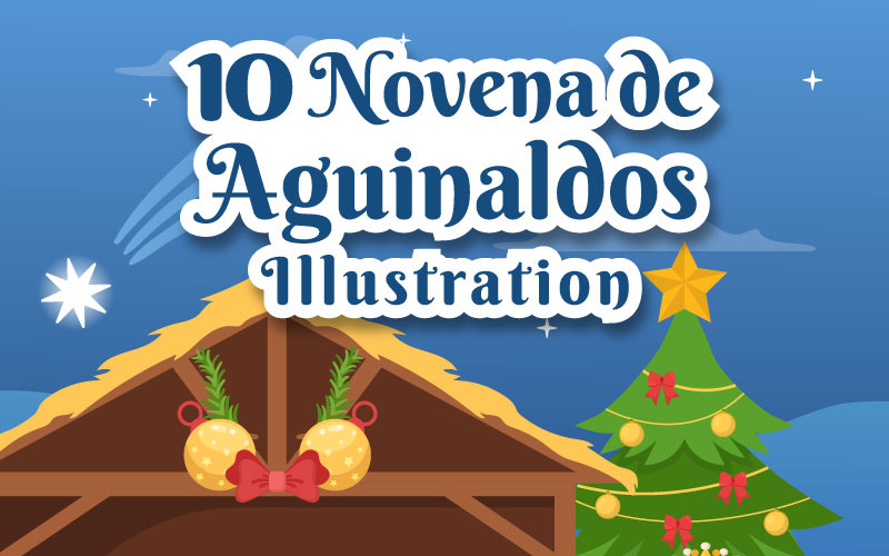 10 Novena De Aguinaldos Feiertagsillustration