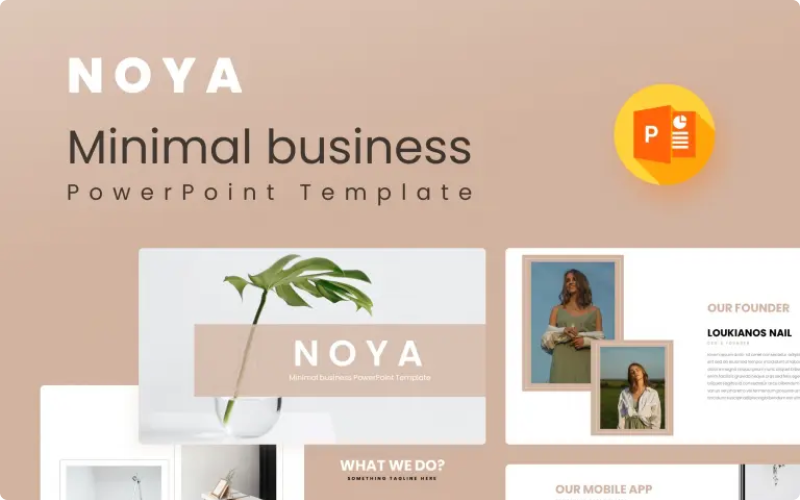 NOYA – Minimal affärs PowerPoint-mall