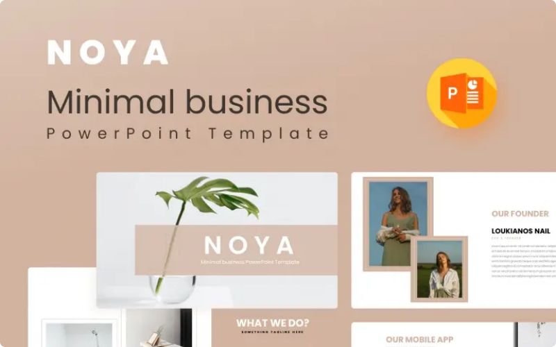 NOYA – Минималистичный бизнес Шаблоны презентаций PowerPoint