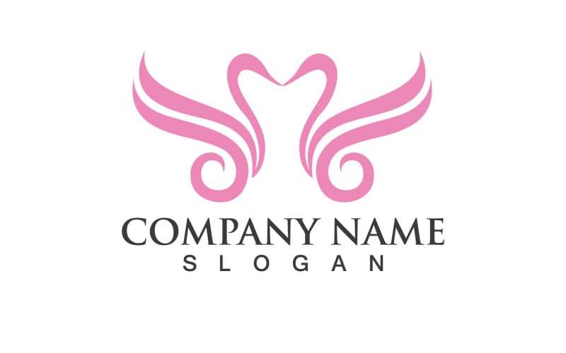 Schwan-Vogel-Liebes-Symbol-Logo-Vektor V37