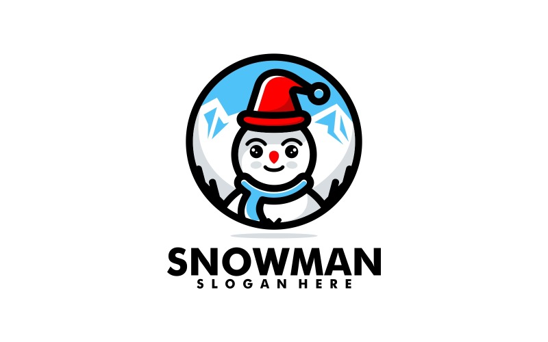 Sněhulák Kreslený styl loga