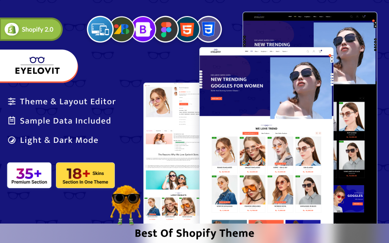Eyelovit - Тема Shopify Mega Goggals | Чистая многоцелевая тема Shopify Goggals | Shopify ОС 2.0