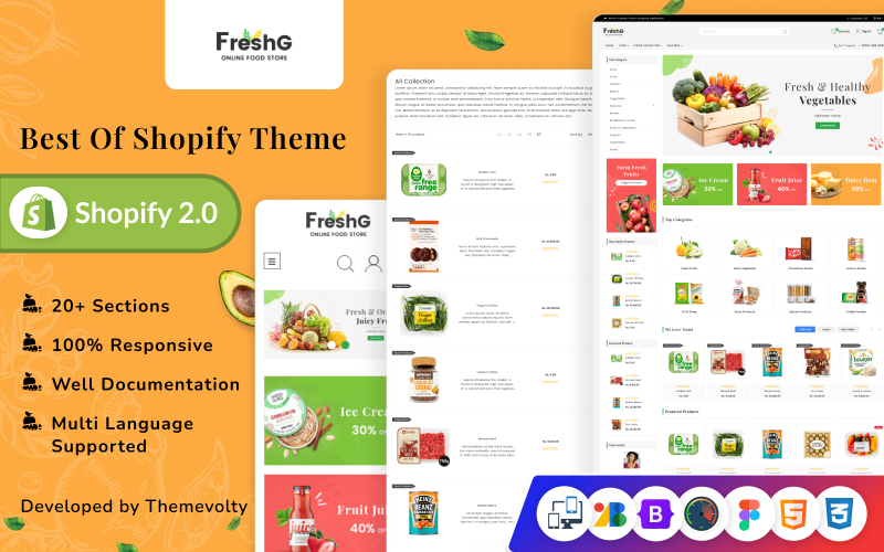 FreshG Mega Grocery–食品饮料–咖啡 Shopify 2.0 高级响应主题