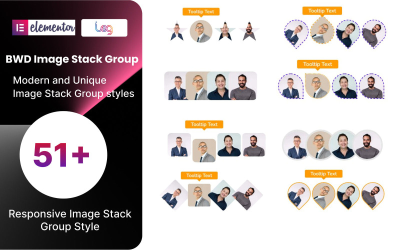 Image Stack Group Wtyczka WordPress dla Elementora