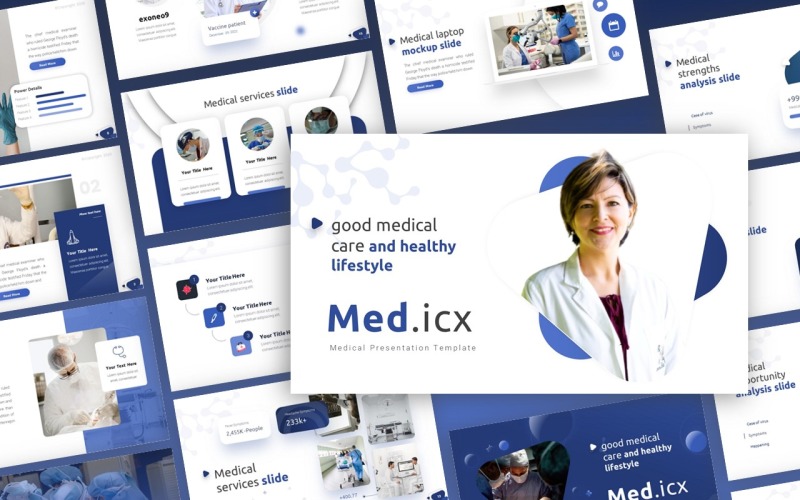 Medicx - Lékařské víceúčelové PowerPoint šablony