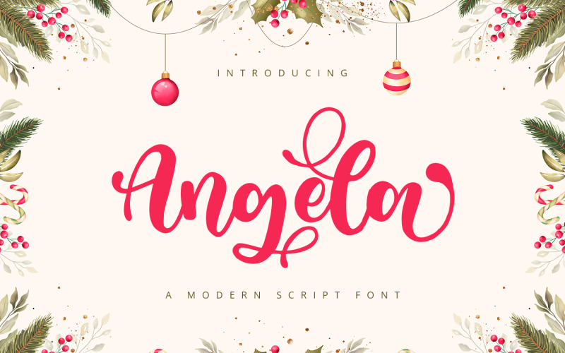 Анжела - современный рукописный шрифт