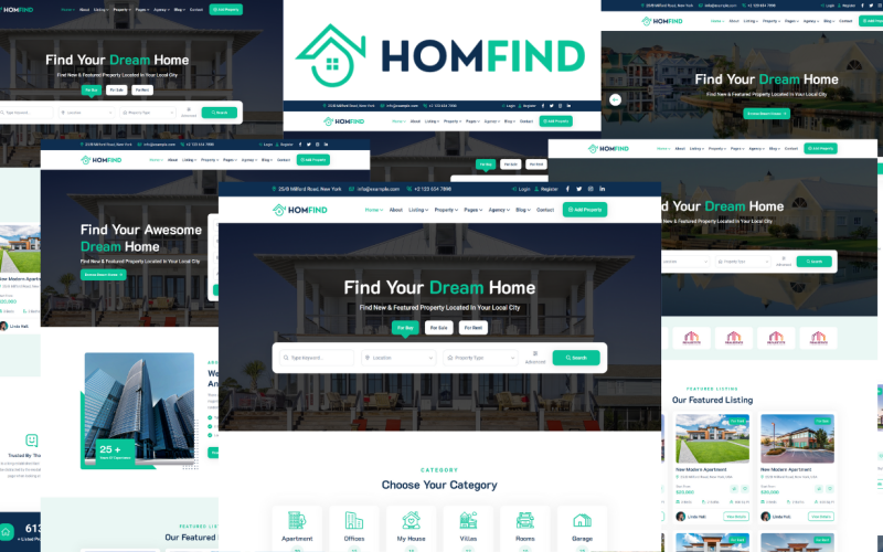 Homfind - Modèle HTML5 pour l'immobilier