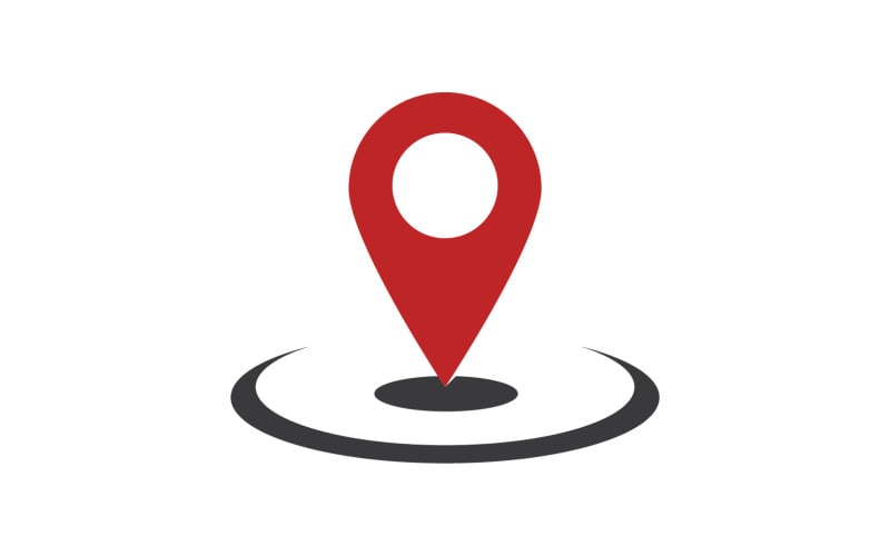 Location icon, GPS location Map pointer icon or logo on dark background  Stock Illustration | Adobe Stock