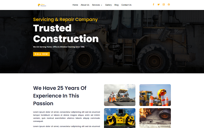 Taran Constrution Divi Wordpress-tema