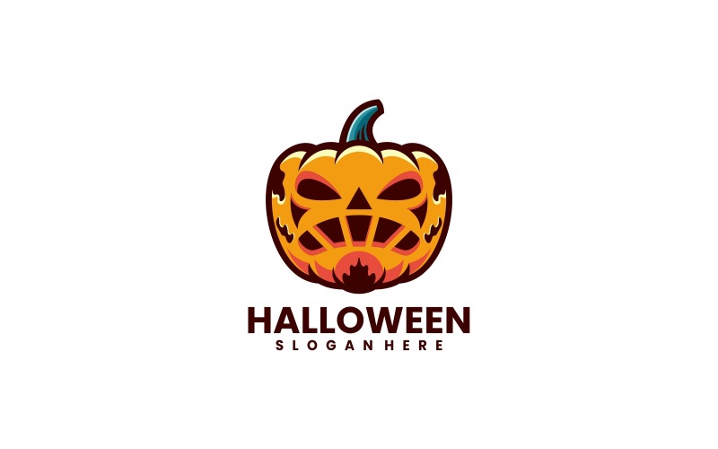 Logo mascotte semplice di Halloween