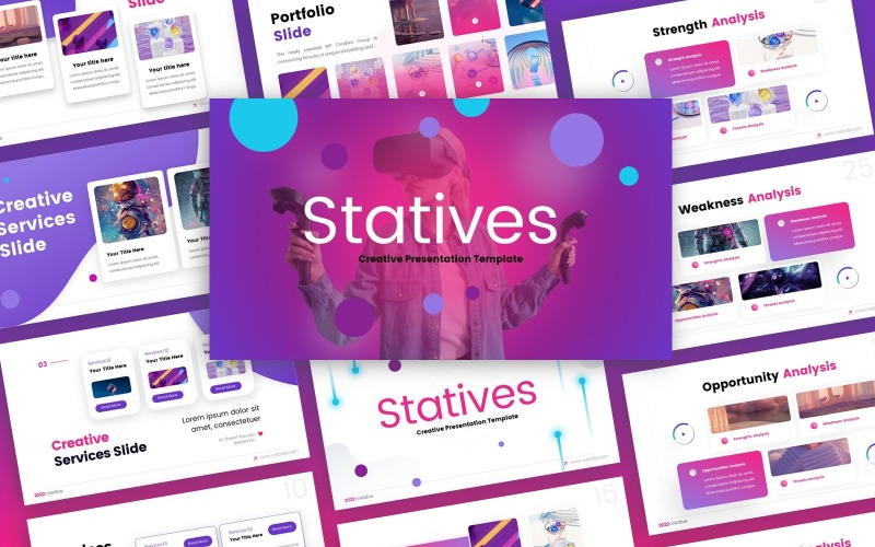 Satives - креативний багатоцільовий шаблон PowerPoint