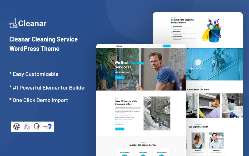 Cleanar - Reinigungsservice WordPress Theme