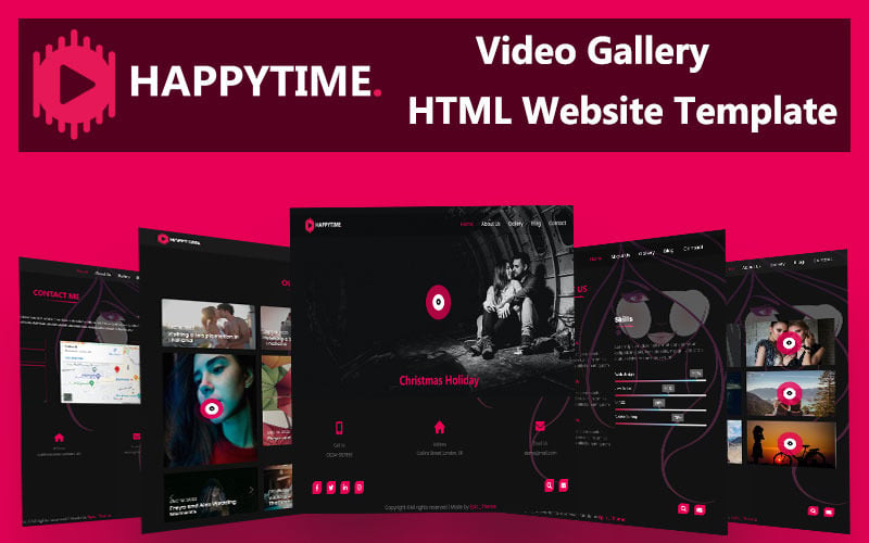 Happy Time - Modello di sito Web HTML per galleria video