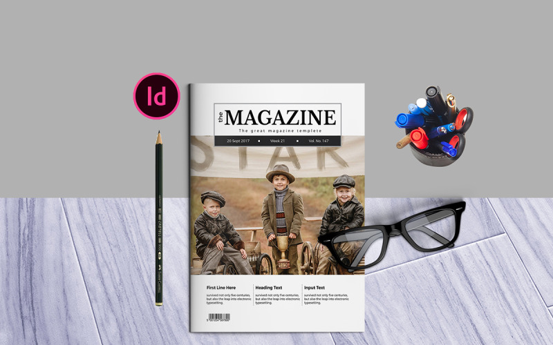 Kreative Magazin-Vorlage Neues Design