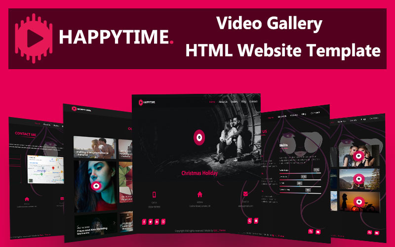 快乐时光 - 视频库 HTML 网站模板
