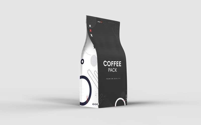 Mockup del pacchetto di caffè Vol 08